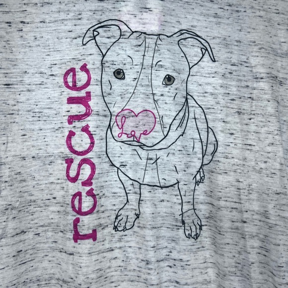 Rescue Dog Love Pitbull Foster Fail T Shirt Marbled Gray Bella Canvas ๐ - Picture 2 of 7